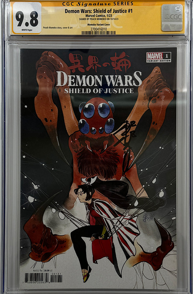 Demon Wars: Shield of Justice #1 | Peach Momoko Variant | CGC SS 9.8