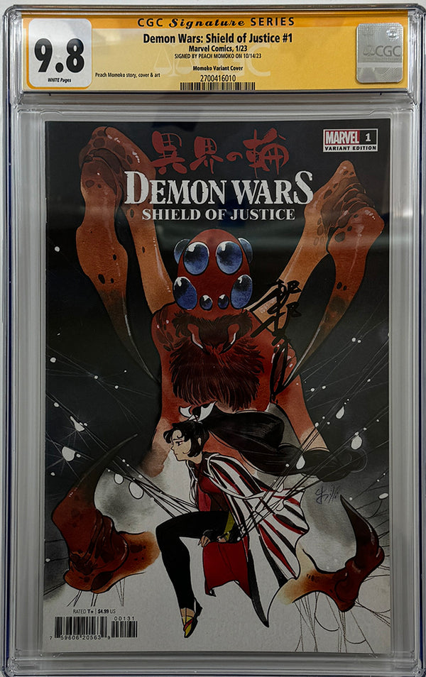 Demon Wars: Shield of Justice #1 | Peach Momoko Variant | CGC SS 9.8