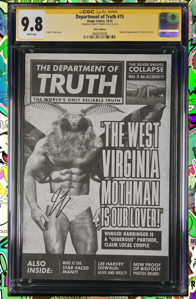 Department of Truth #15 | NYCC Moth man Tabloid Variant | CGC SS 9.8