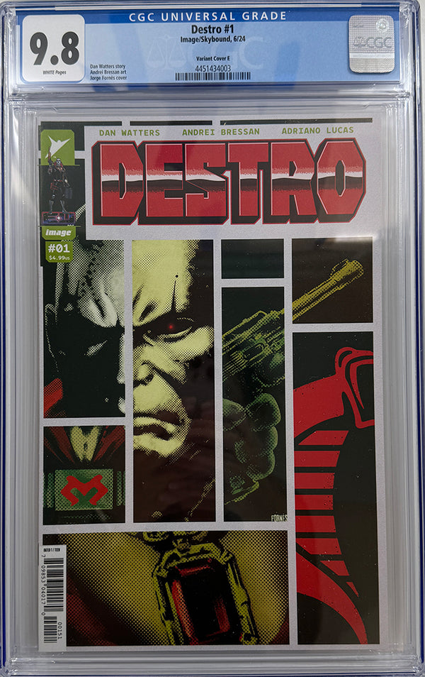 DESTRO #1 (OF 5) | CVR E INC 1:50 JORGE FORNES VARIANT | CGC 9.8