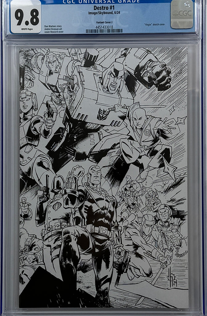 DESTRO #1 (OF 5) | CVR J B&W JASON HOWARD CONNECTING EU ANNIVERSARY VARIANT | CGC 9.8