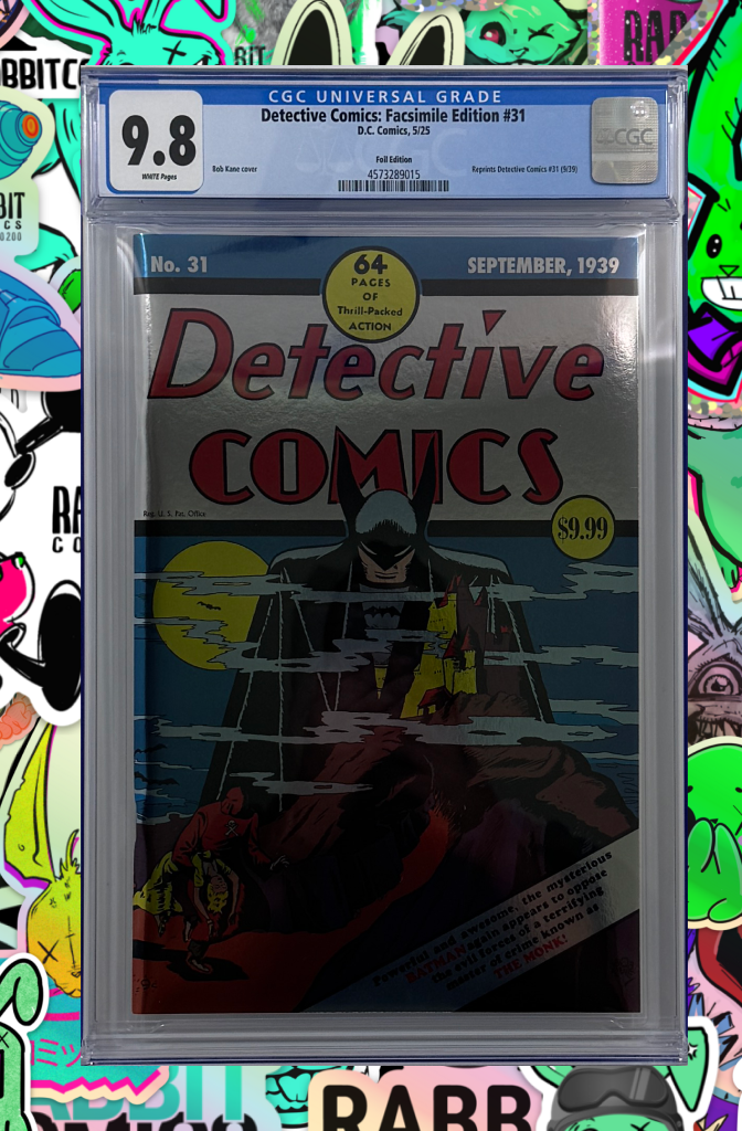 DETECTIVE COMICS #31 | FACSIMILE EDITION CVR B BOB KANE FOIL VARIANT | CGC 9.8