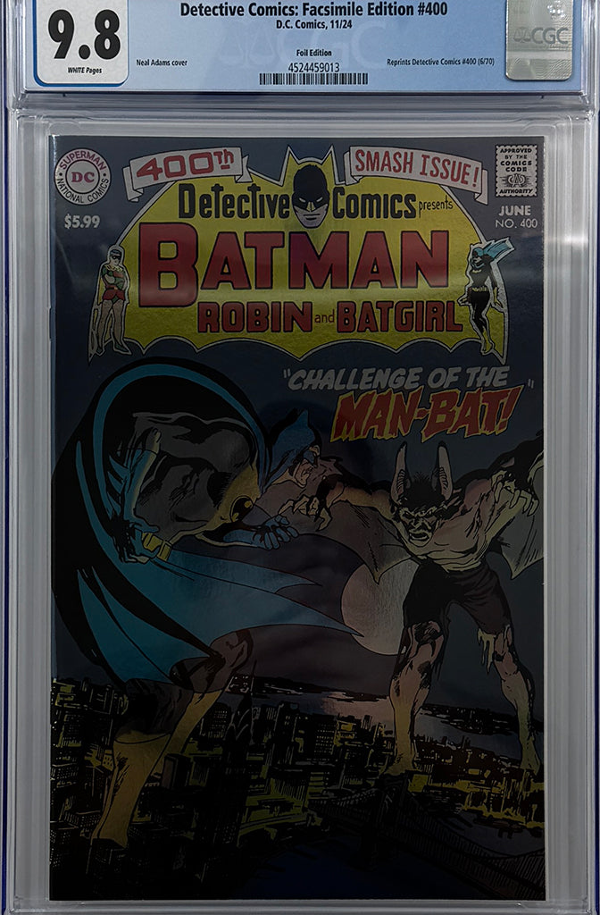 DETECTIVE COMICS #400  | FACSIMILE EDITION CVR B NEAL ADAMS FOIL VARIANT | CGC 9.8