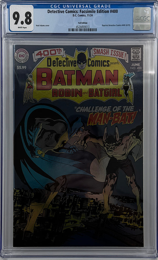 DETECTIVE COMICS #400  | FACSIMILE EDITION CVR B NEAL ADAMS FOIL VARIANT | CGC 9.8