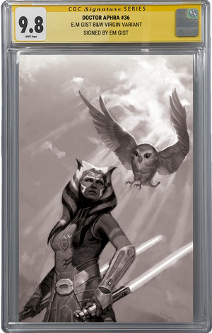Doctor Aphra #36 | Ashoka Clone Wars 15th Anniversary E.M Gist B&W Virgin Variant | CGC SS 9.8