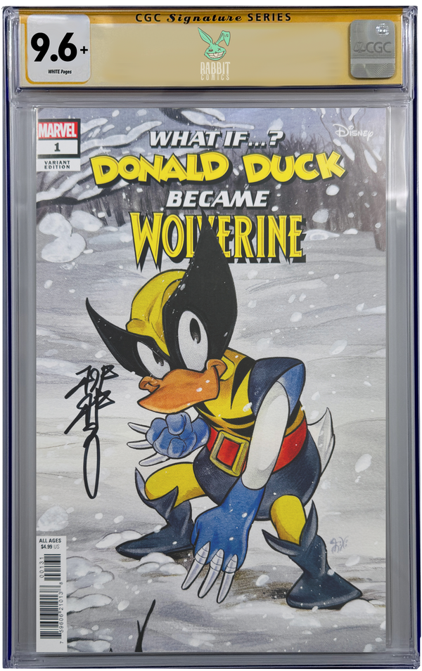 MARVEL & DISNEY: WHAT IF...? DONALD DUCK BECAME WOLVERINE #1 | PEACH MOMOKO VARIANT | CGC SS 9.6+ | PREORDER