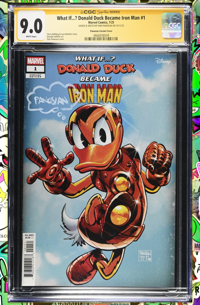 Marvel & Disney: What If...? Donald Duck Became Iron Man #1 | Dan Panosian Variant | CGC SS 9.0
