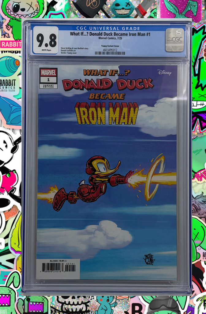 Marvel & Disney: What If...? Donald Duck Became Iron Man #1 | Skottie Young Variant | CGC 9.8