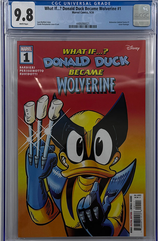 MARVEL & DISNEY: WHAT IF...? DONALD DUCK BECAME WOLVERINE #1 | MAIN COVER | CGC 9.8