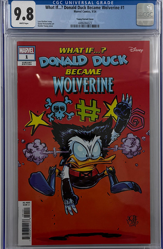 MARVEL & DISNEY: WHAT IF...? DONALD DUCK BECAME WOLVERINE #1 | SKOTTIE YOUNG VARIANT | CGC 9.8
