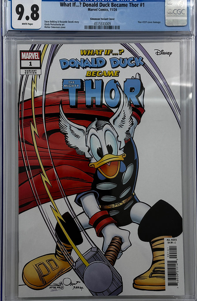 WHAT IF...? DONALD DUCK BECAME THOR #1 | WALT SIMONSON VARIANT | CGC 9.8