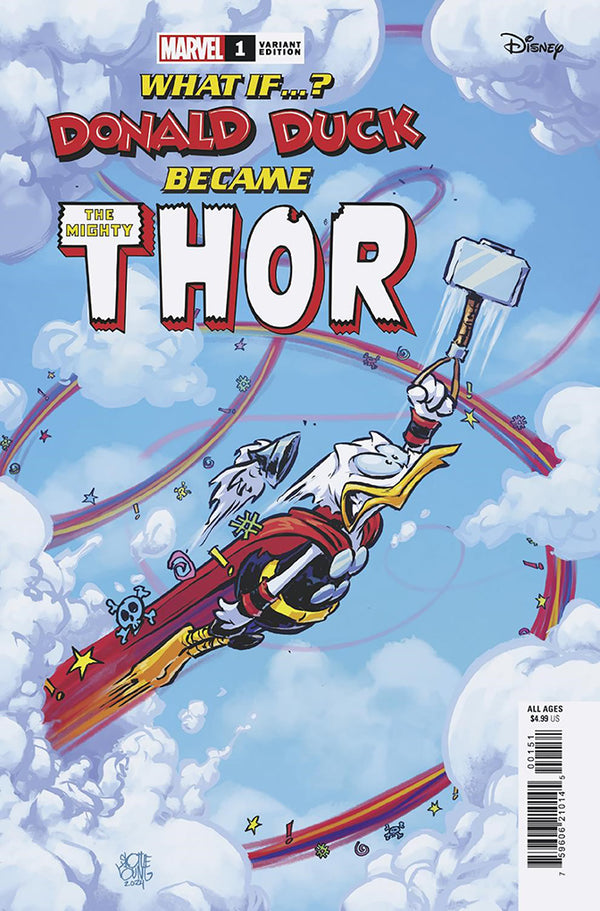 MARVEL & DISNEY: WHAT IF...? DONALD DUCK BECAME THOR #1 | SKOTTIE YOUNG VARIANT