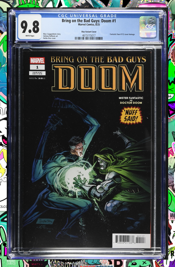 Bring On The Bad Guys: Doom #1 | Netho Diaz 1:25 Ratio Variant | CGC 9.8