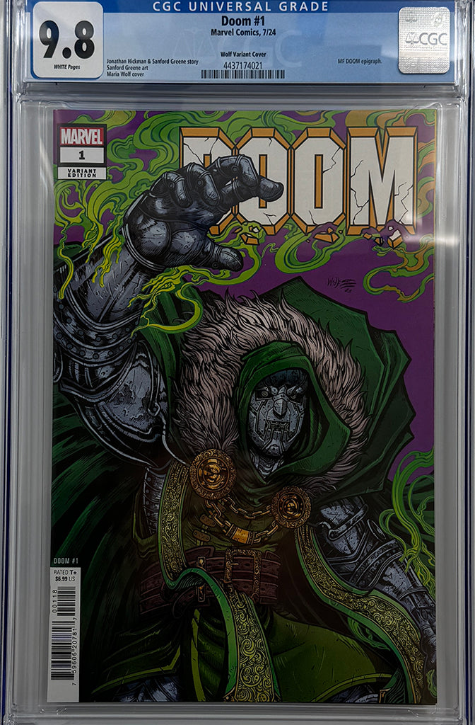 DOOM #1 |  MARIA WOLF 1:25 RATIO VARIANT | CGC 9.8
