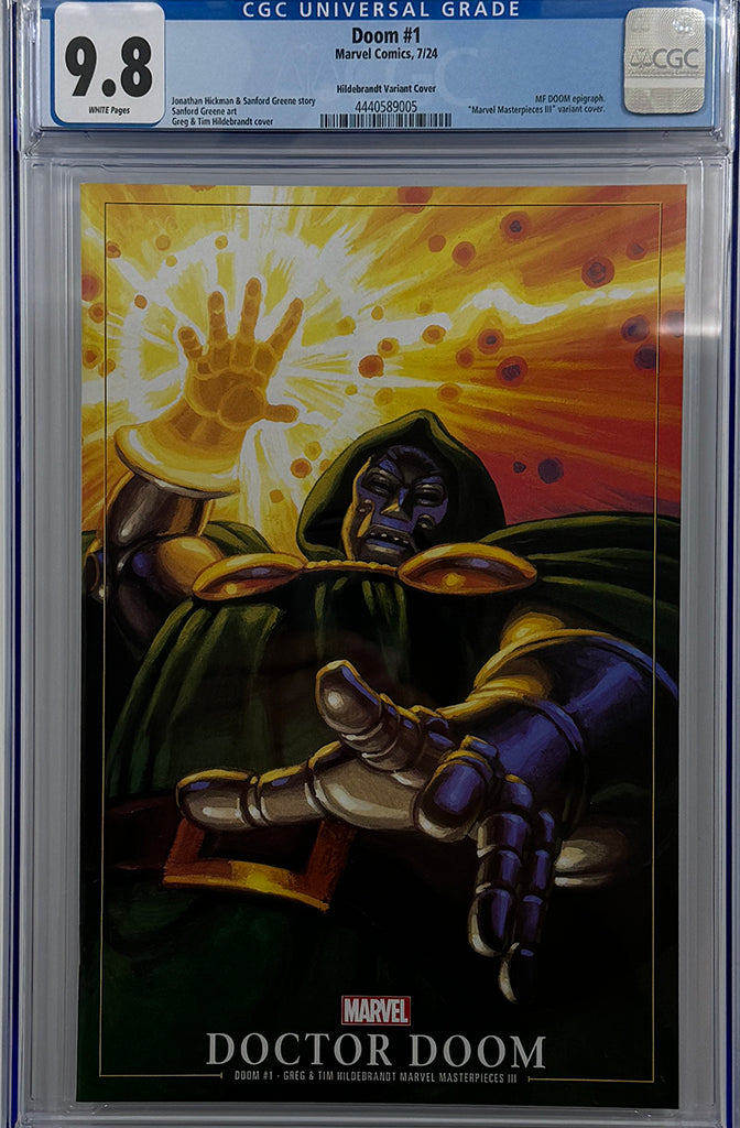 DOOM #1 | HILDEBRANDT DOCTOR DOOM MARVEL MASTERPIECES III VARIANT | CGC 9.8