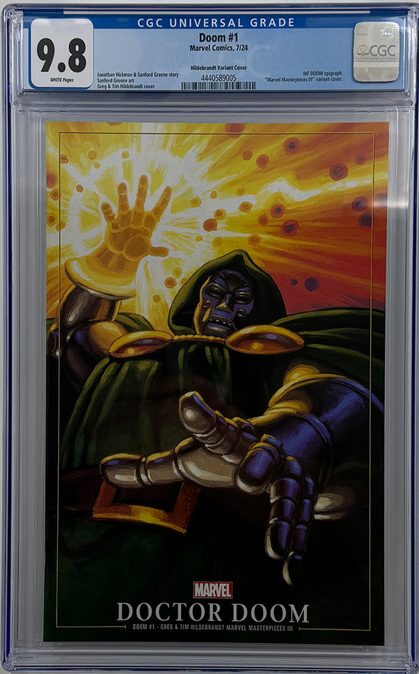 DOOM #1 | HILDEBRANDT DOCTOR DOOM MARVEL MASTERPIECES III VARIANT | CGC 9.8