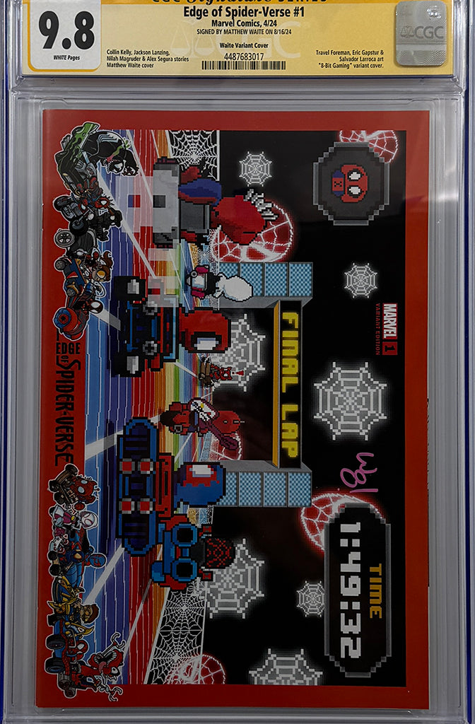 EDGE OF SPIDER-VERSE #1 | MATTHEW WAITE 8BIT MARIO KART VARIANT | CGC SS 9.8
