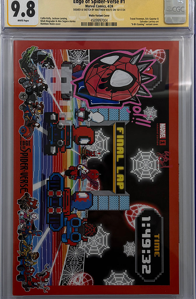 EDGE OF SPIDER-VERSE #1 | WAITE 8BIT MARIO KART VARIANT SPIDER-PUNK REMARK | CGC SS 9.8