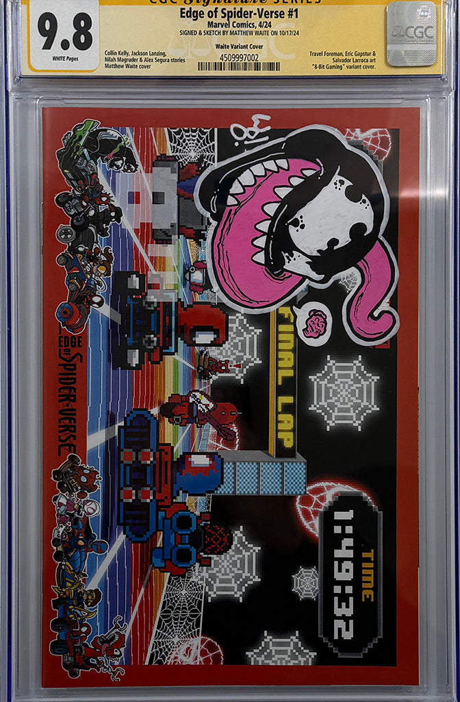 EDGE OF SPIDER-VERSE #1 | WAITE 8BIT MARIO KART VARIANT VENOM REMARK | CGC SS 9.8