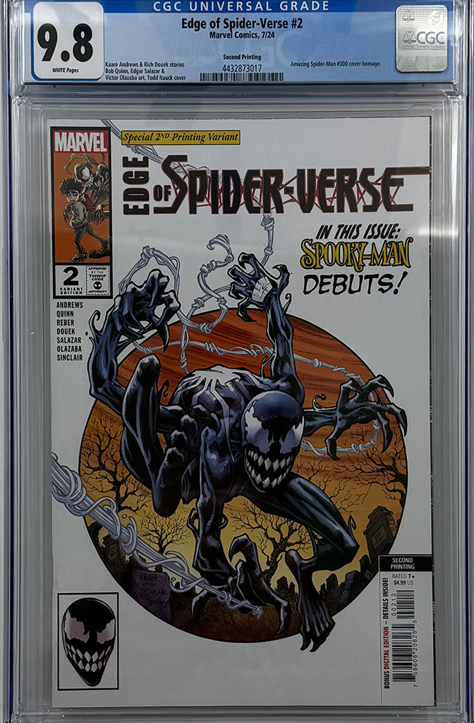 EDGE OF SPIDER-VERSE #2 | TODD NAUCK 2ND PRINTING VARIANT | CGC 9.8