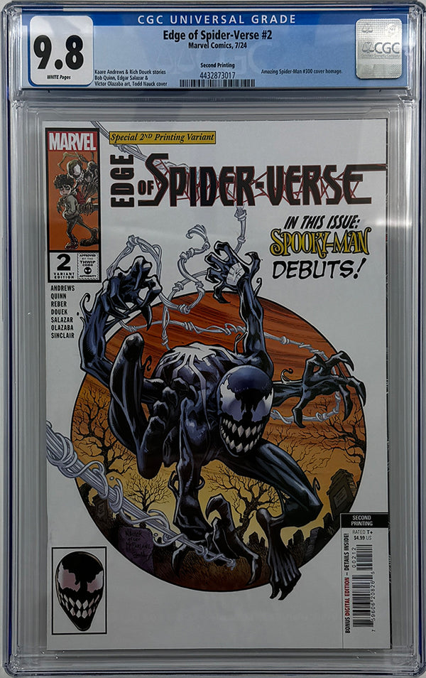 EDGE OF SPIDER-VERSE #2 | TODD NAUCK 2ND PRINTING VARIANT | CGC 9.8