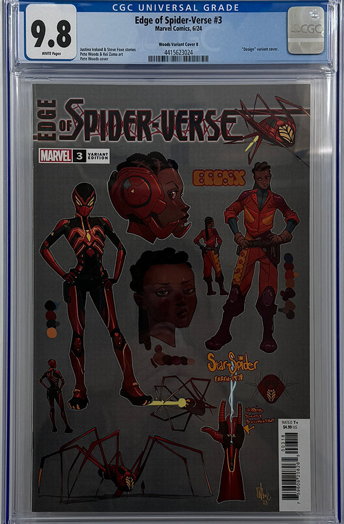 EDGE OF SPIDER-VERSE #3 | PETE WOODS DESIGN 1:10 RATIO VARIANT | CGC 9.8