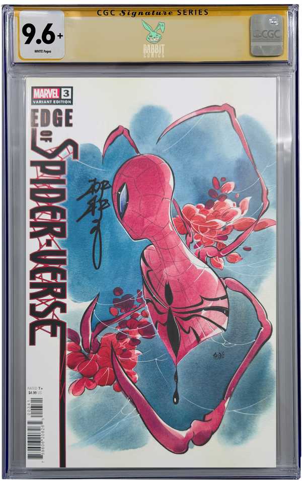 EDGE OF SPIDER-VERSE #3 | PEACH MOMOKO VARIANT | CGC SS 9.6+ | PREORDER