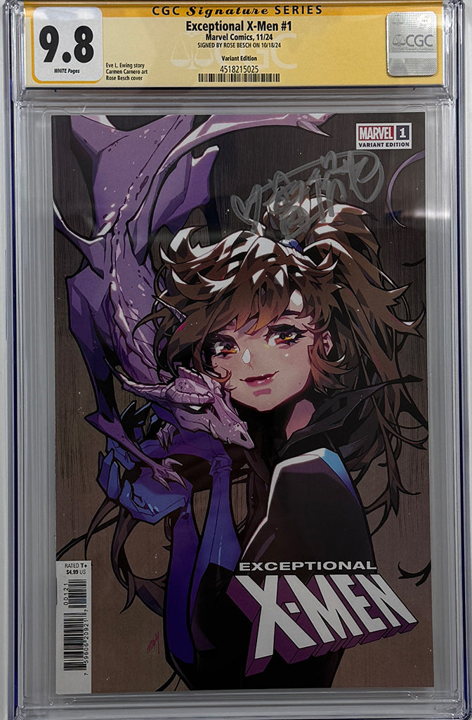 EXCEPTIONAL X-MEN #1 | ROSE BESCH VARIANT | CGC SS 9.8