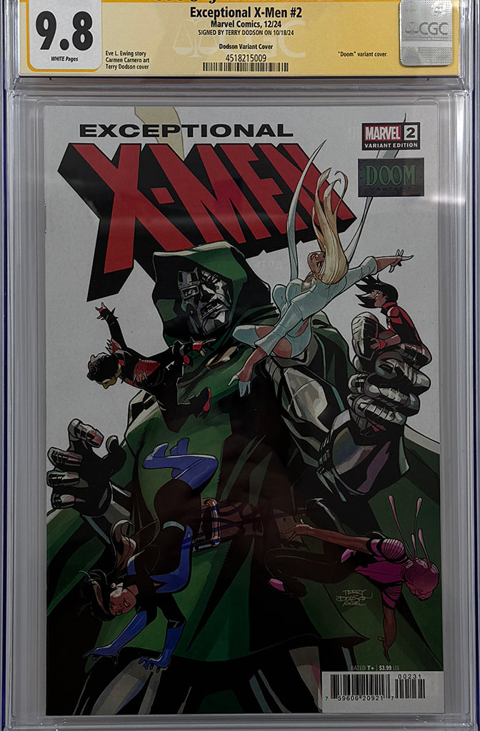 EXCEPTIONAL X-MEN #2 | TERRY DODSON DOOM VARIANT | CGC SS 9.8