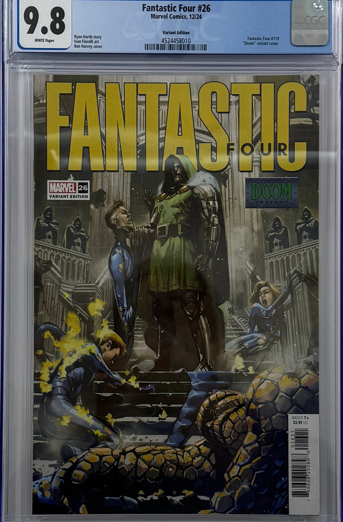 FANTASTIC FOUR #26 | BEN HARVEY DOOM VARIANT | CGC 9.8