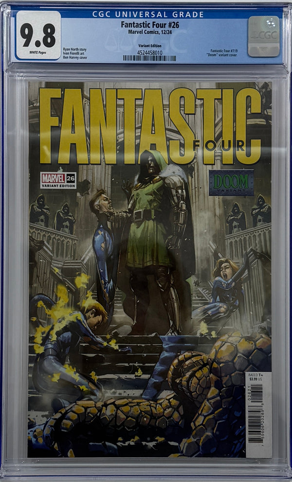 FANTASTIC FOUR #26 | BEN HARVEY DOOM VARIANT | CGC 9.8