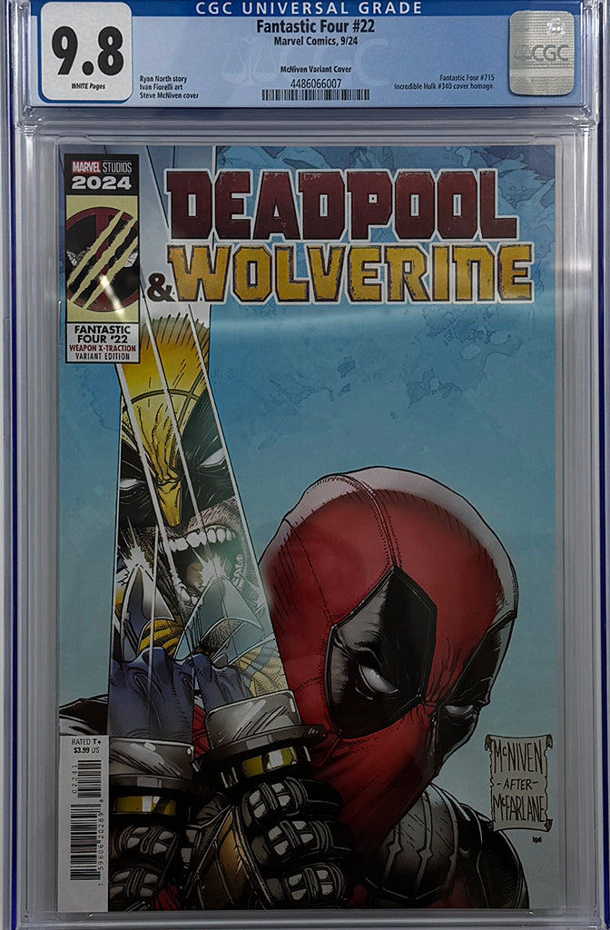 Fantastic Four #22 | Deadpool & Wolverine McNiven Variant Cover | CGC 9.8