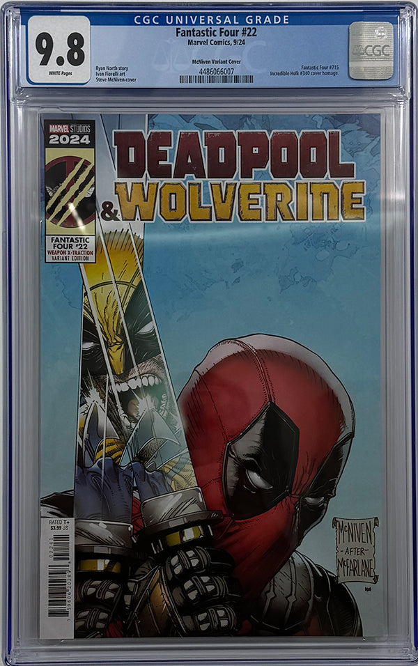 Fantastic Four #22 | Deadpool & Wolverine McNiven Variant Cover | CGC 9.8