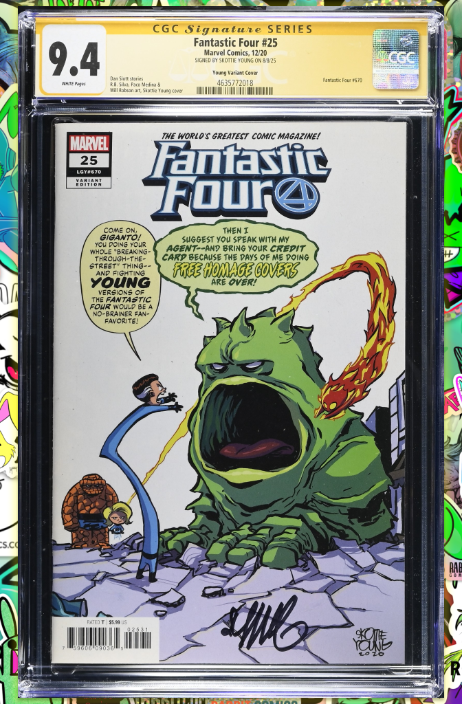 Fantastic Four #25 | Signed by Skottie Young | CGC SS 9.4