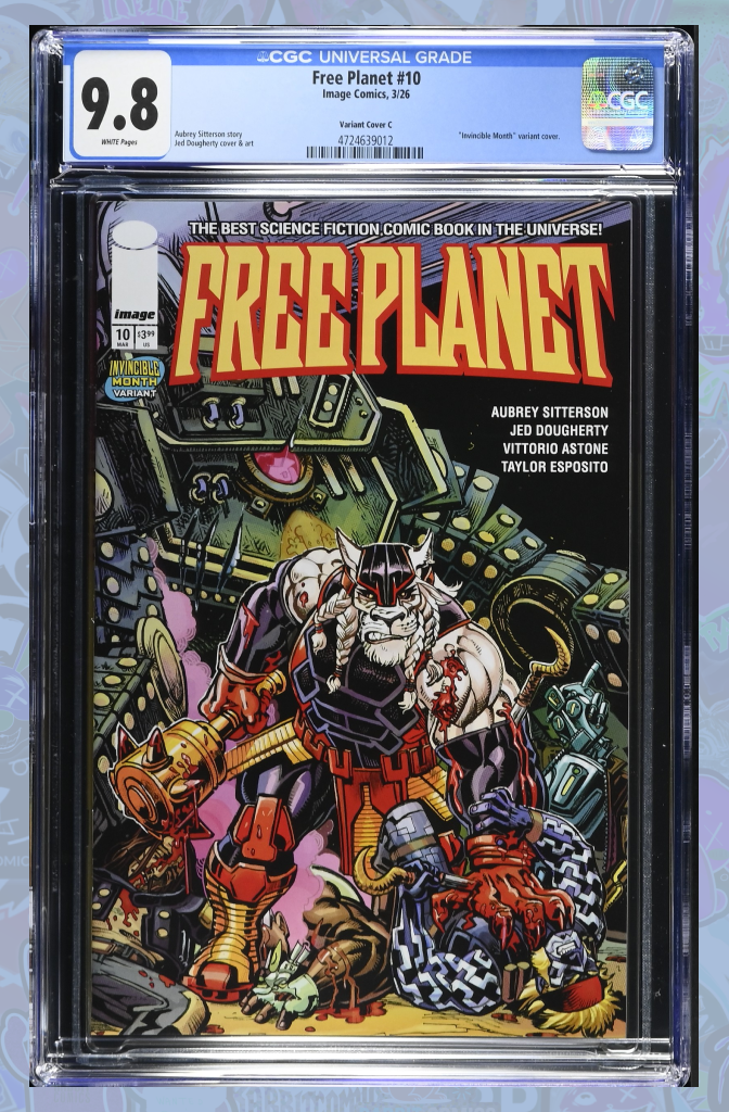 Free Planet #10 Cover C Jed Dougherty Invincible Team Up Variant | CGC 9.8