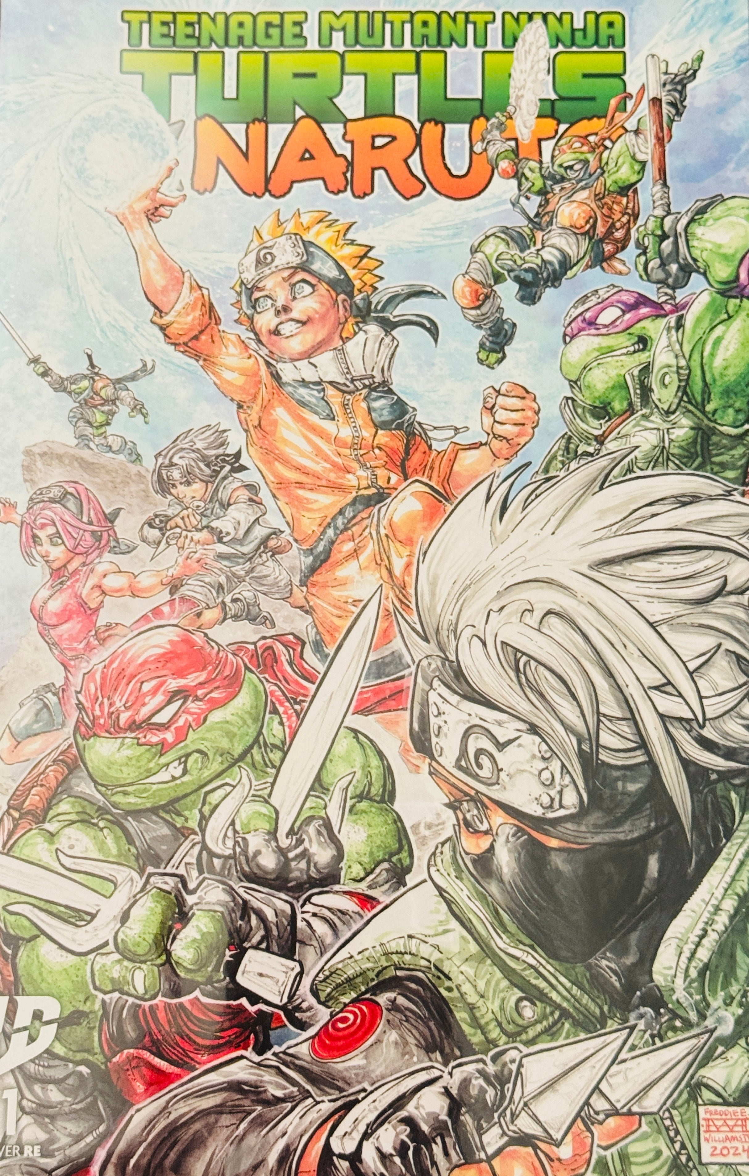TEENAGE MUTANT NINJA TURTLES X NARUTO #2 MEGACON VIRGIN FOIL – Rabbit ...