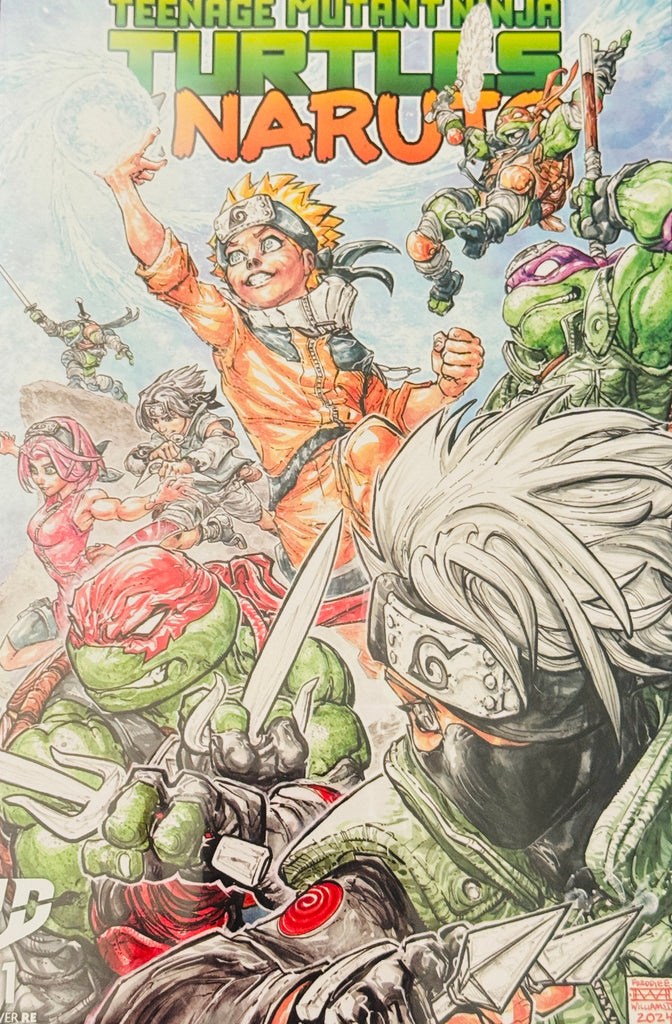 TEENAGE MUTANT NINJA TURTLES X NARUTO #2 MEGACON VIRGIN FOIL