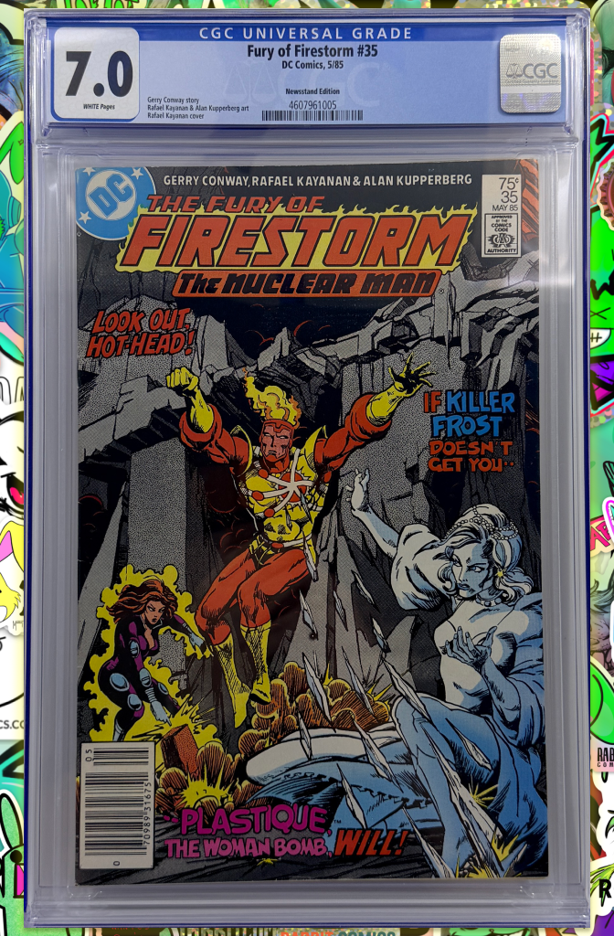 Fury of Firestorm #35 | 1st App of Weasel Newsstand Edition | CGC 7.0