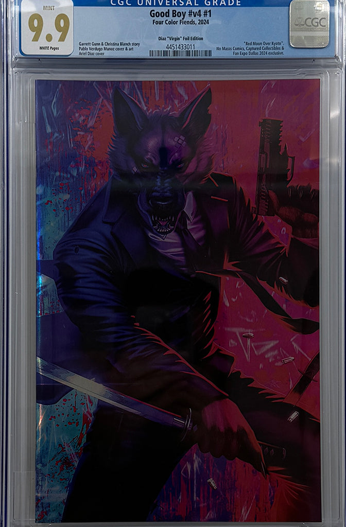GOOD BOY VOL 4 #1 | ARIEL DIAZ “GLOCKS & KATANA’S” DALLAS FAN EXPO FOIL EXCLUSIVE | CGC 9.9