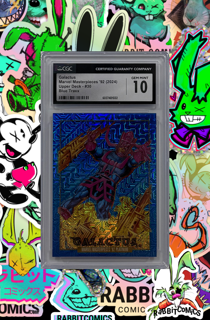 MARVEL MASTERPIECES 92 (2024) GALACTUS | UPPER DECK 30 BLUE TRAXX  | CGC GEM MINT 10