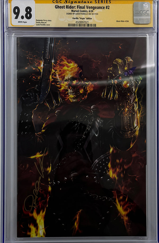 GHOST RIDER FINAL VENGEANCE #2 | LUCIO PARRILLO VIRGIN VARIANT | CGC SS 9.8