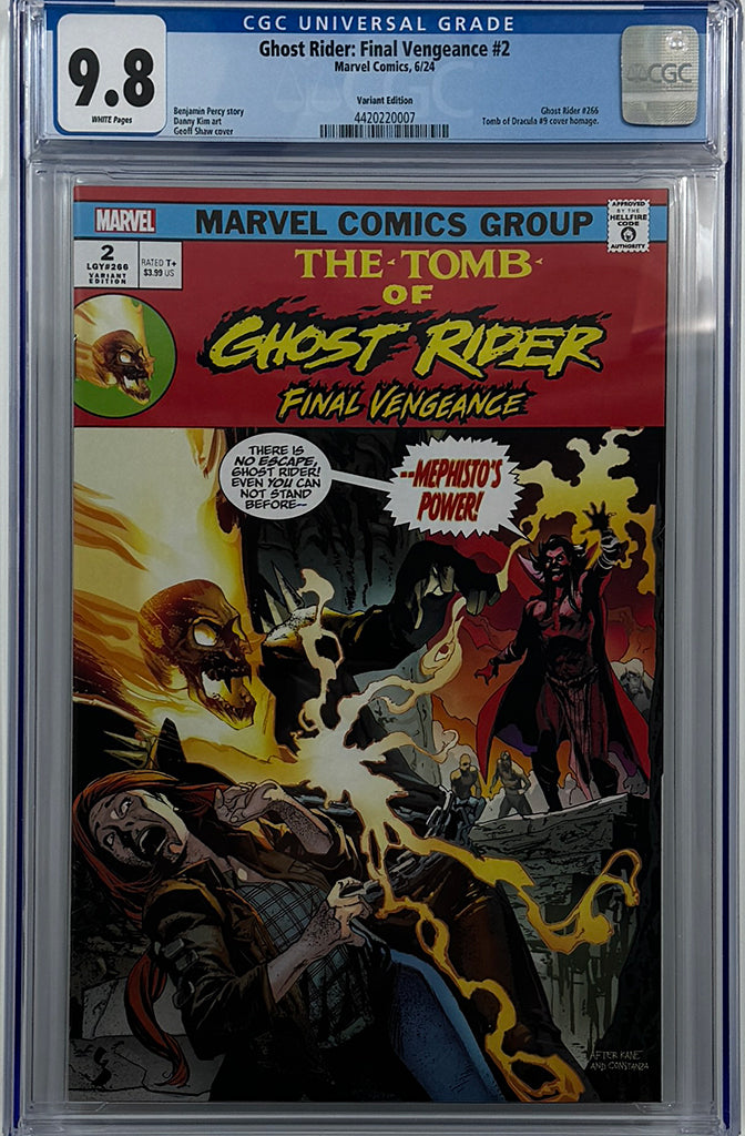 GHOST RIDER: FINAL VENGEANCE #2 | SHAW VAMPIRE VARIANT | CGC 9.8
