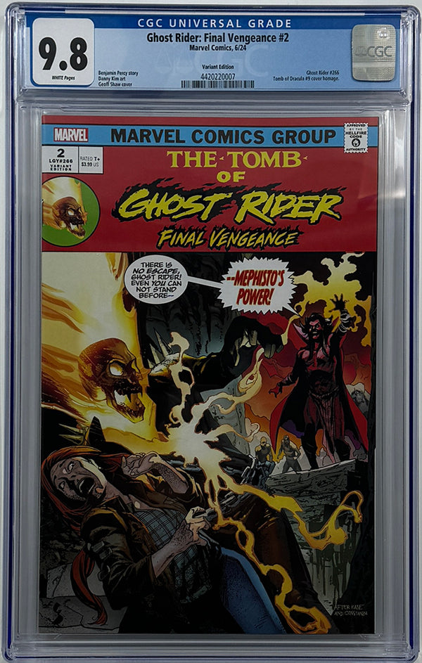 GHOST RIDER: FINAL VENGEANCE #2 | SHAW VAMPIRE VARIANT | CGC 9.8