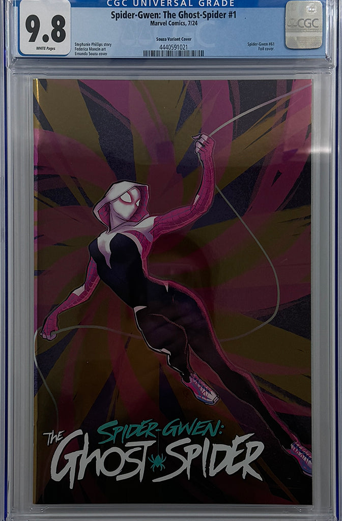 SPIDER-GWEN: THE GHOST-SPIDER #1 | ERNANDA SOUZA FOIL VARIANT | CGC 9.8