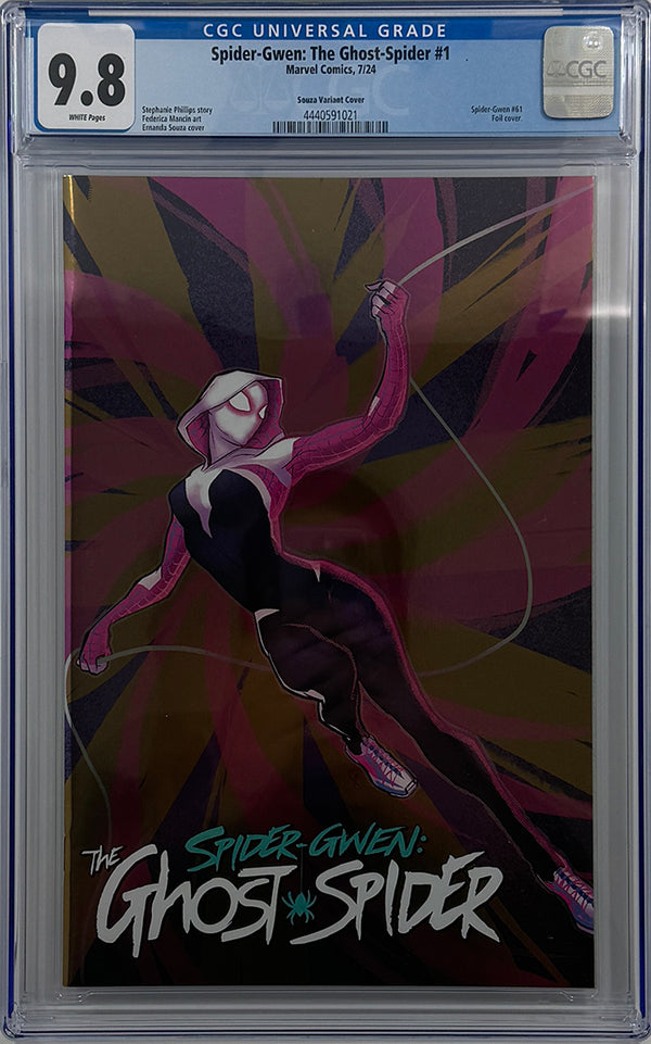 SPIDER-GWEN: THE GHOST-SPIDER #1 | ERNANDA SOUZA FOIL VARIANT | CGC 9.8