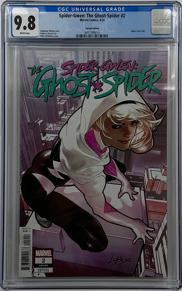 SPIDER-GWEN: THE GHOST-SPIDER #2 | PABLO VILLALOBOS VARIANT | CGC 9.8