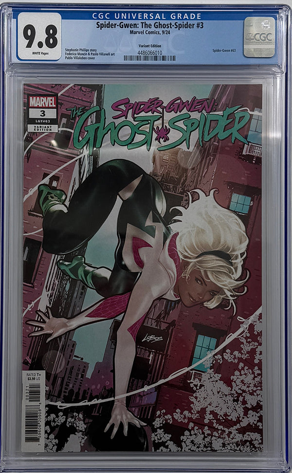 SPIDER-GWEN: THE GHOST-SPIDER #3 | PABLO VILLALOBOS VARIANT | CGC 9.8