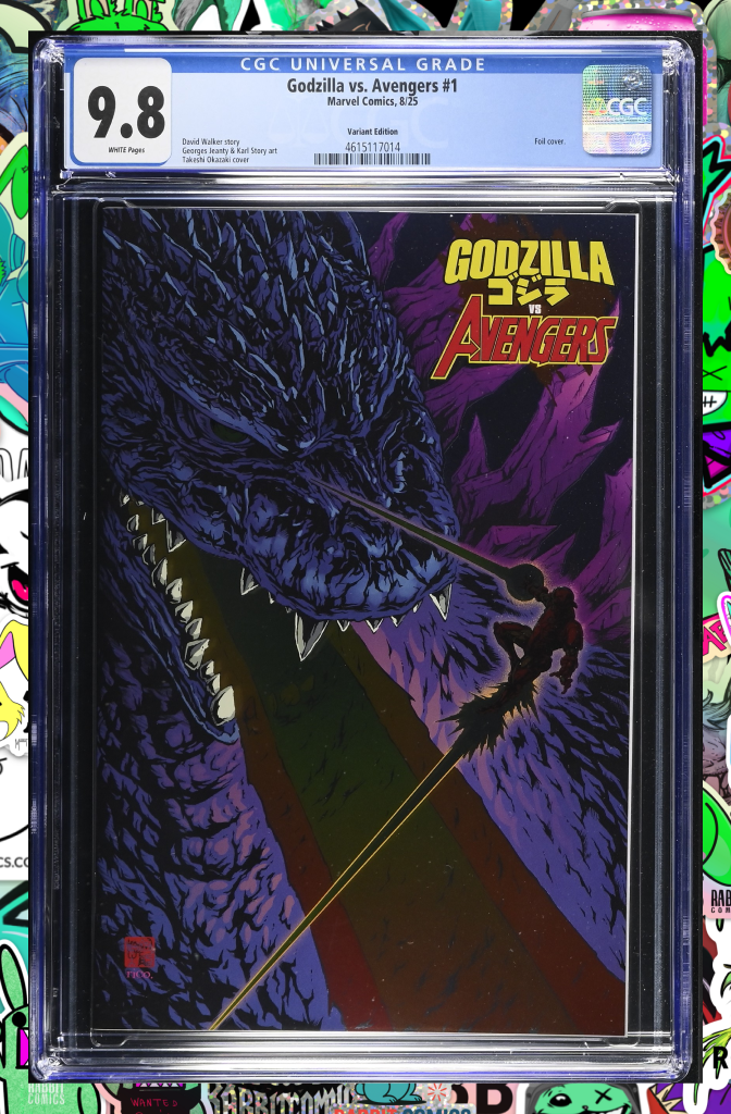 Godzilla vs Avengers #1 | Takeshi Okazaki Foil Variant | CGC 9.8