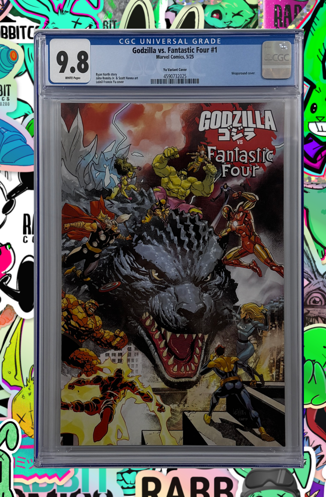 GODZILLA VS. FANTASTIC FOUR #1 | LEINIL YU WRAPAROUND VARIANT | CGC 9.8