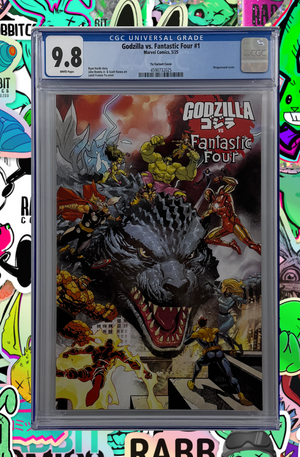 GODZILLA VS. FANTASTIC FOUR #1 | LEINIL YU WRAPAROUND VARIANT | CGC 9.8
